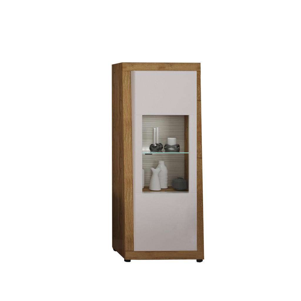 Xora HIGHBOARD Hochglanz Weiß, Braun