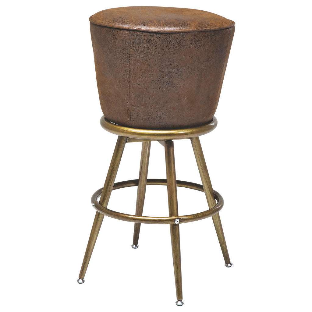 Kare-Design TRESENSTUHL Lederlook Braun, Gold