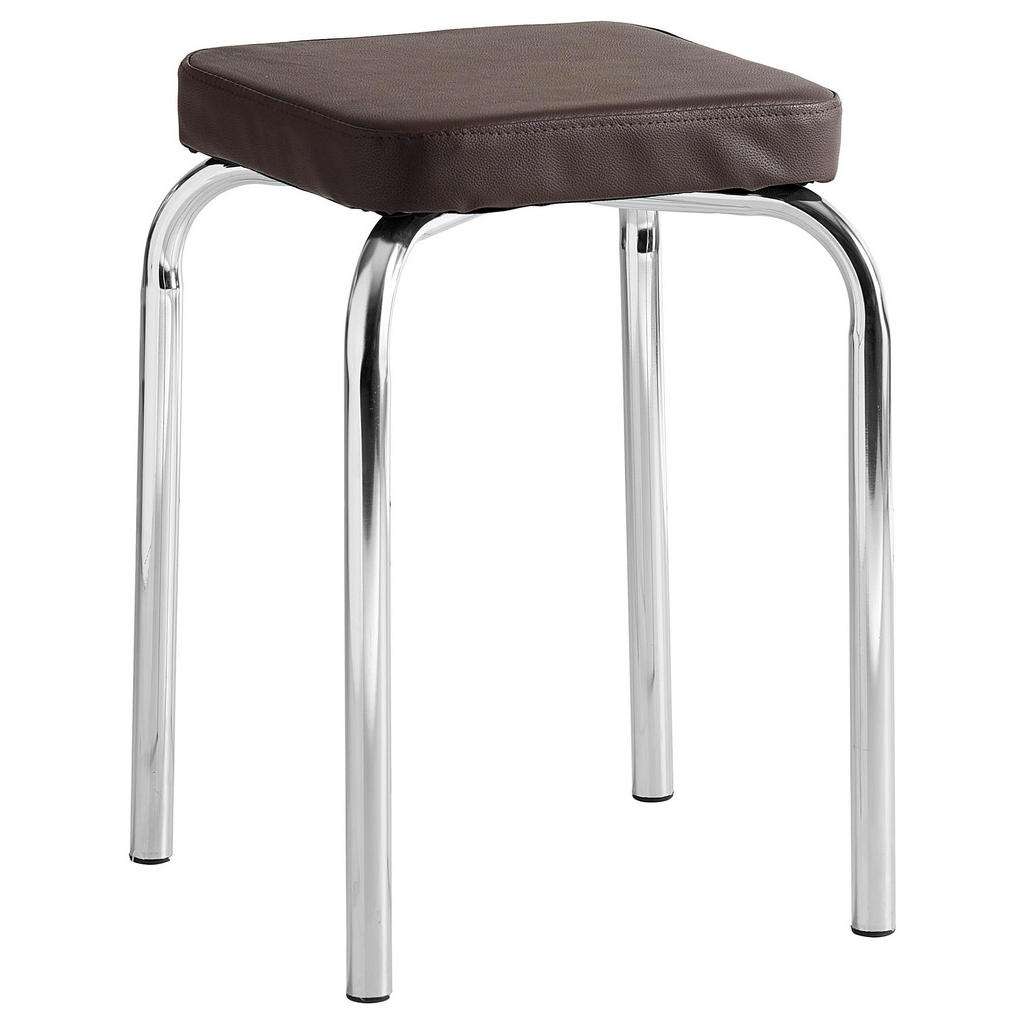 Carryhome STAPELHOCKER Lederlook Braun