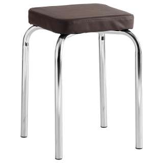 Carryhome STAPELHOCKER Lederlook Braun