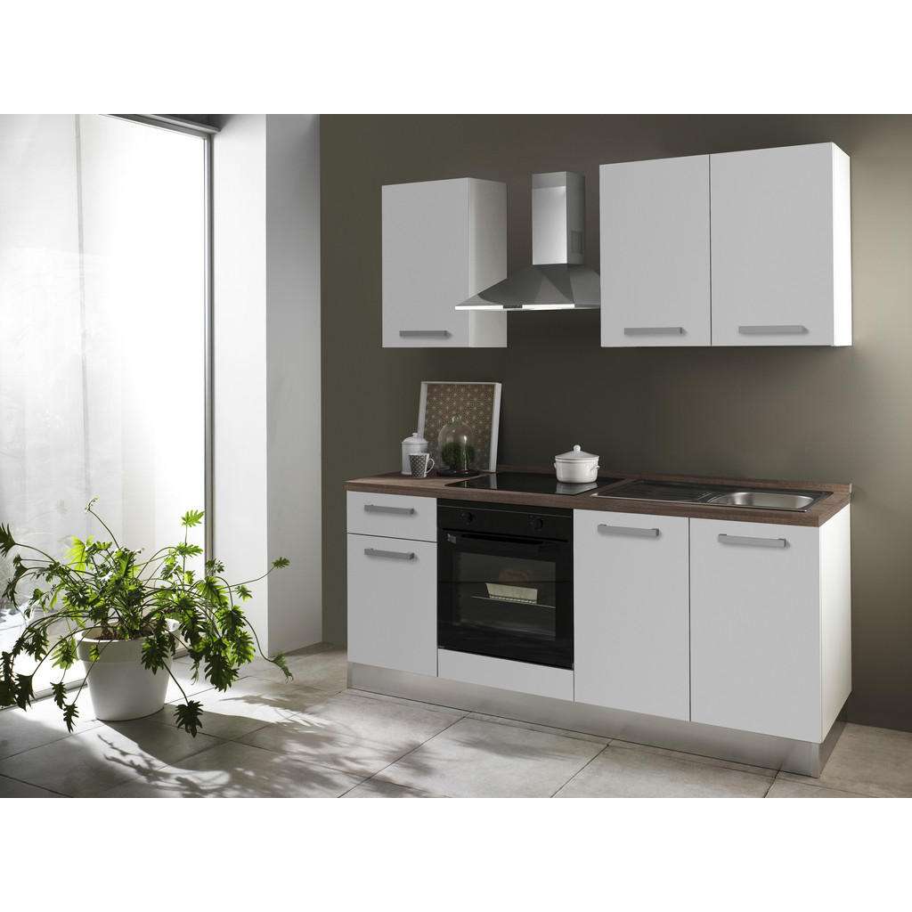 XXXL KÜCHENBLOCK E-Geräte, Spüle, Soft-Close-System, Weiß