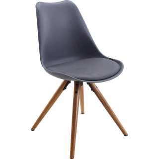 Xora STUHL Lederlook Grau, Mehrfarbig