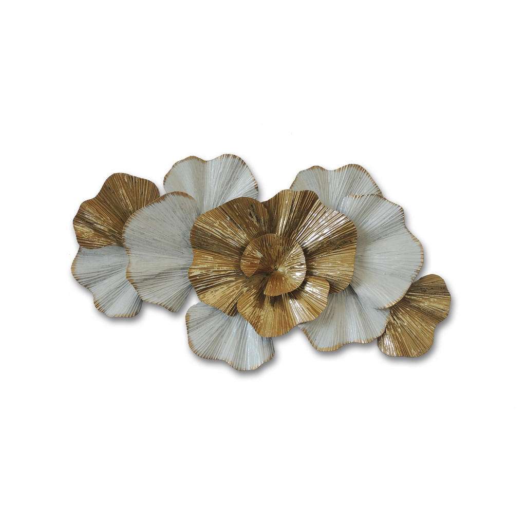 Ambia Home WANDDEKO Metall, Weiß, Gold