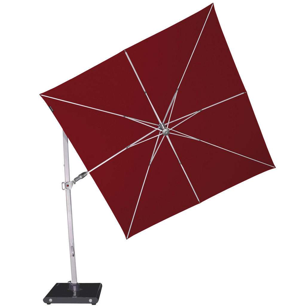 XXXL PENDELSCHIRM 275 cm Rot, Silber, Rot