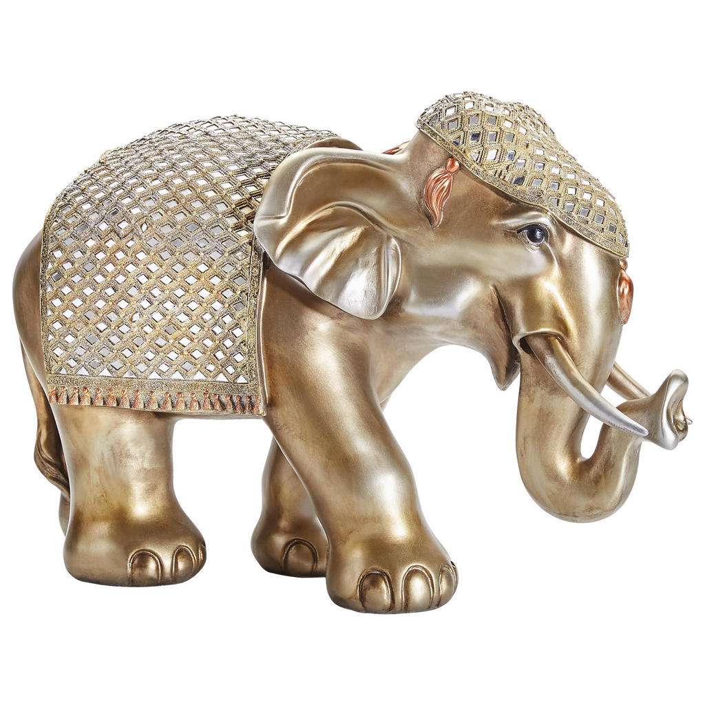 Ambia Home DEKOELEFANT, Grau, Gold