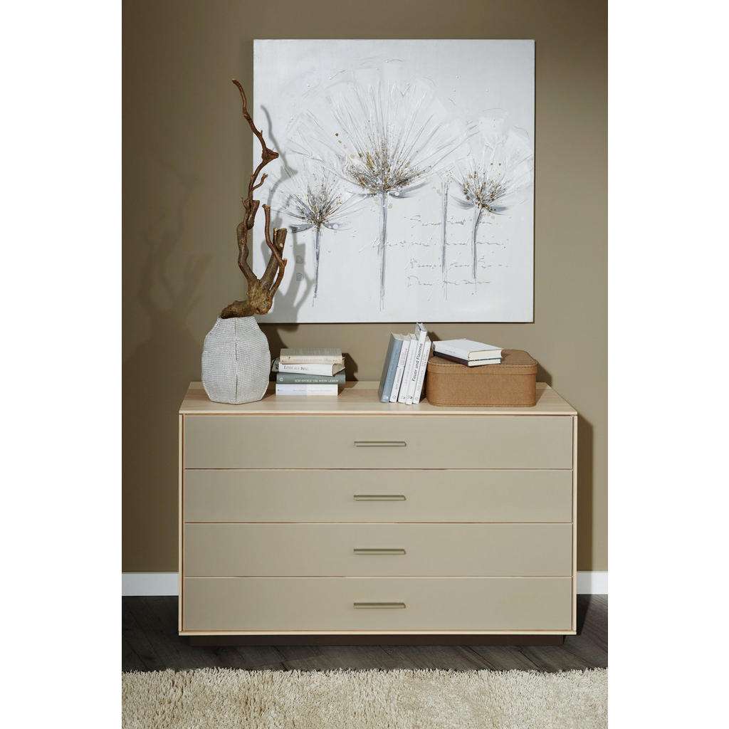 Valdera KOMMODE Buche massiv lackiert Braun, Braun