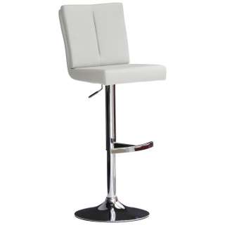 Novel BARHOCKER Lederlook Weiß, Silber