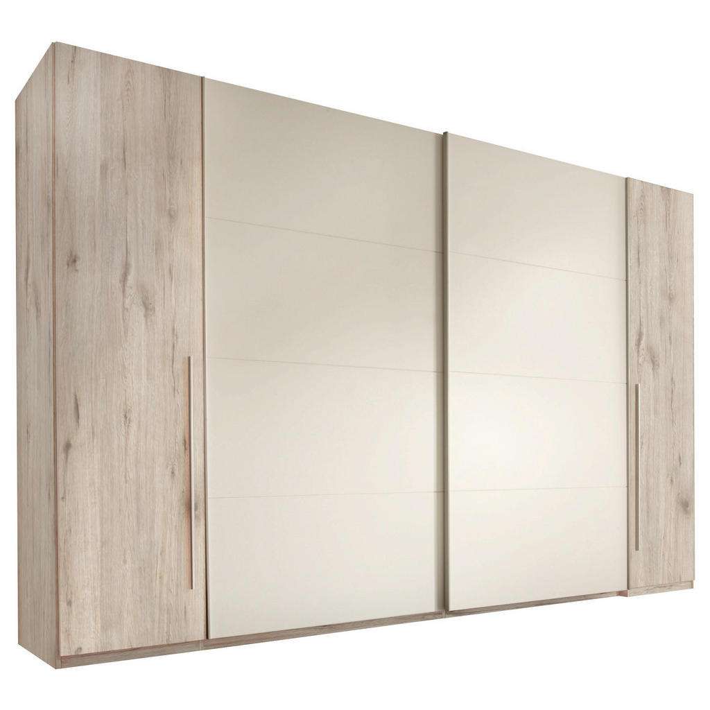 Carryhome KLEIDERSCHRANK 4-türig Weiß, Braun