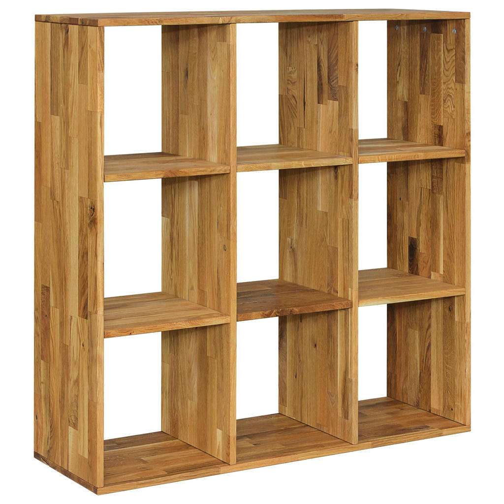 Carryhome REGAL Wildeiche massiv Braun