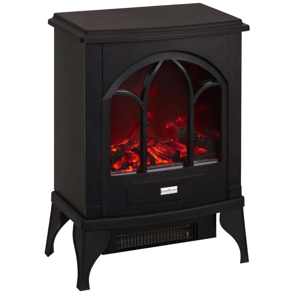 Landscape ELEKTROKAMIN Metall, Kunststoff, Glas, Schwarz