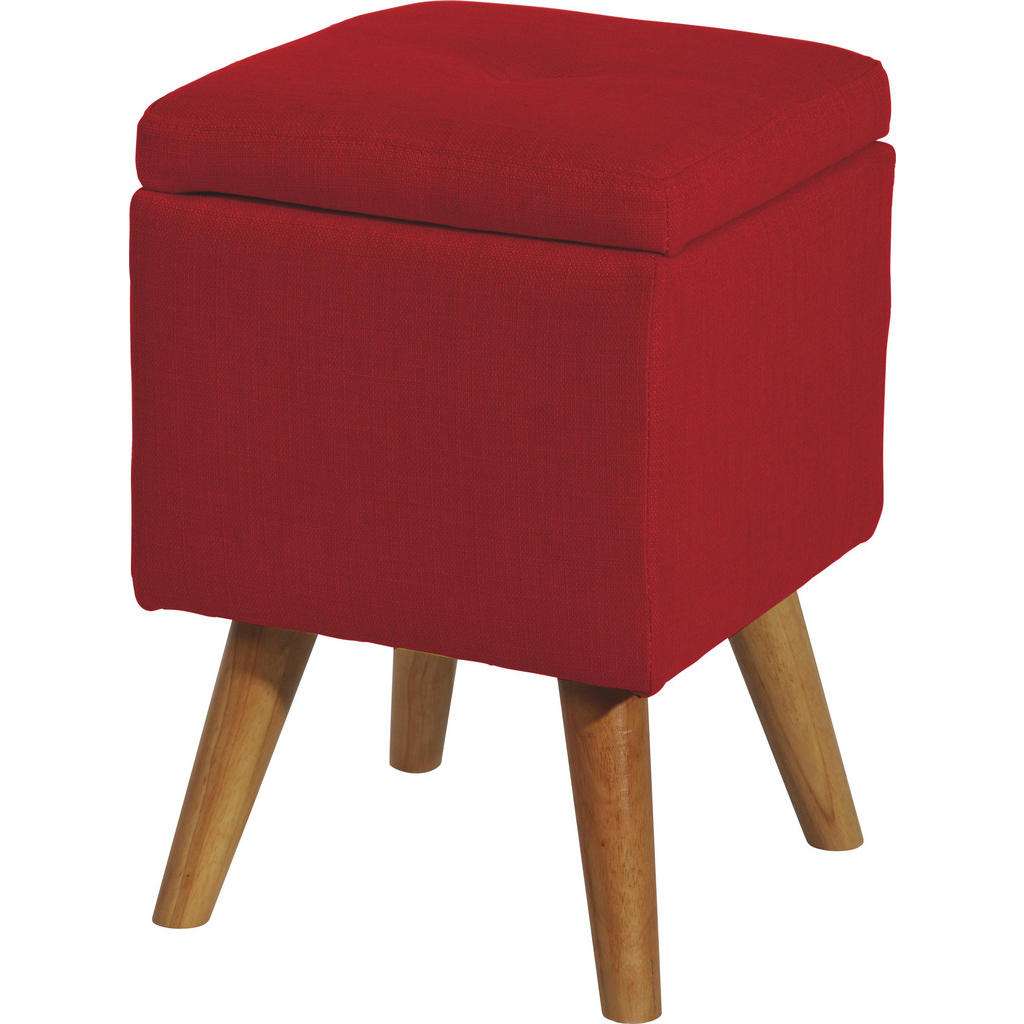 Carryhome HOCKER Mikrofaser Rot