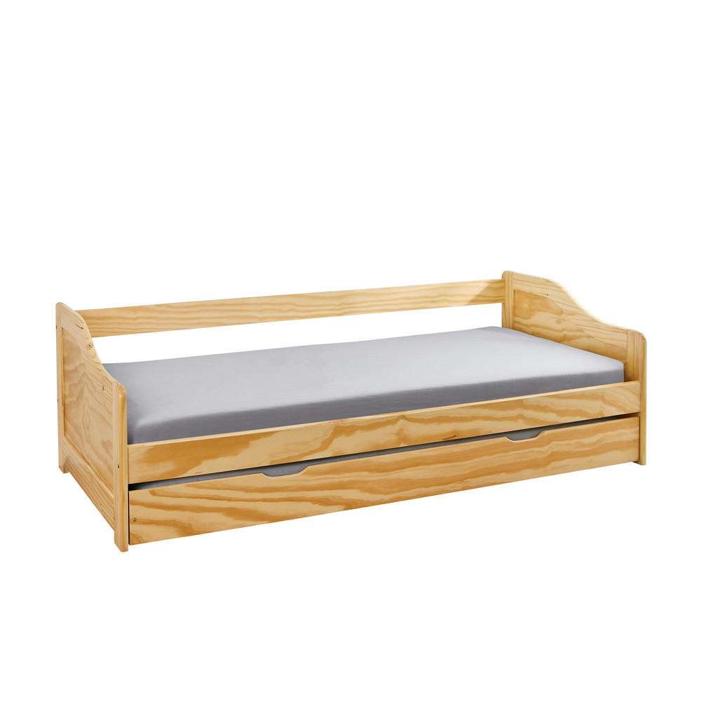 Carryhome BETT Kiefer massiv 90/200 cm, Mehrfarbig