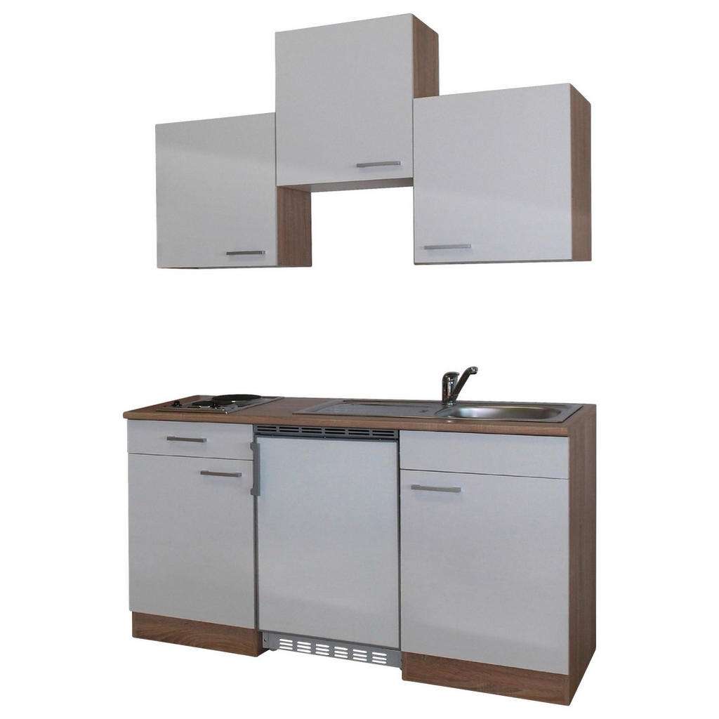 XXXL MINIKÜCHE E-Geräte, Spüle, Braun