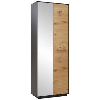 Dieter Knoll GARDEROBENSCHRANK Balkeneiche furniert lackiert Braun