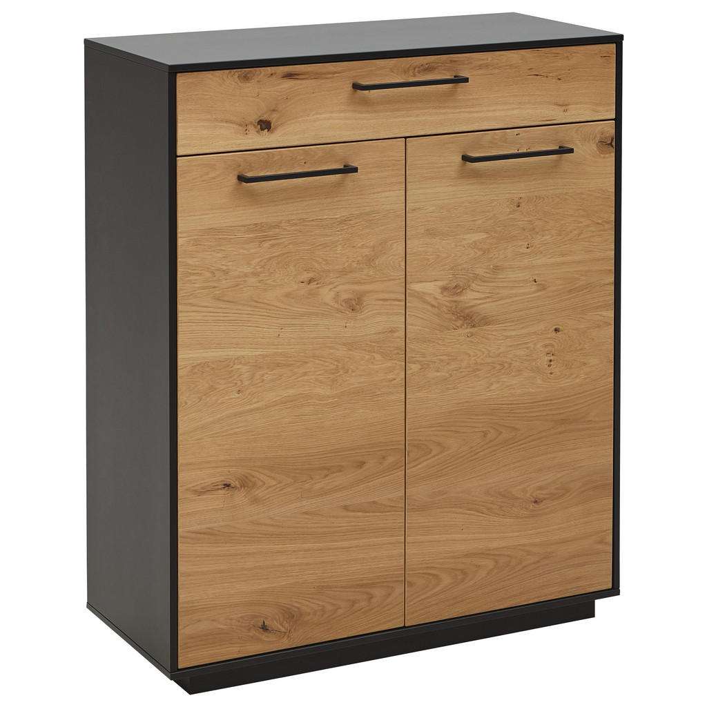 Dieter Knoll SCHUHSCHRANK Balkeneiche furniert lackiert Braun