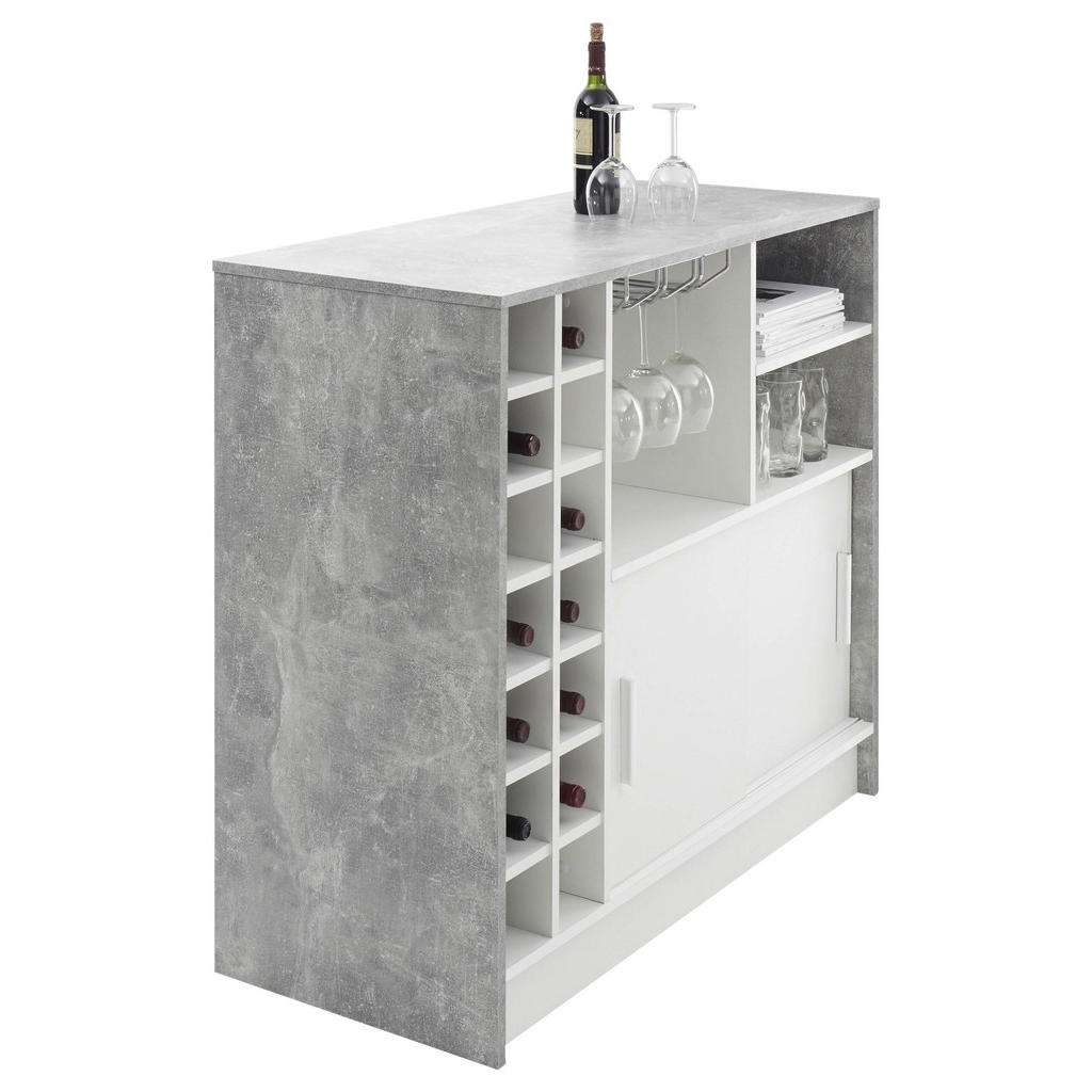 Hom`in BARTISCH rechteckig Weiß, Grau