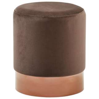 Xora HOCKER Samt Braun, Orange