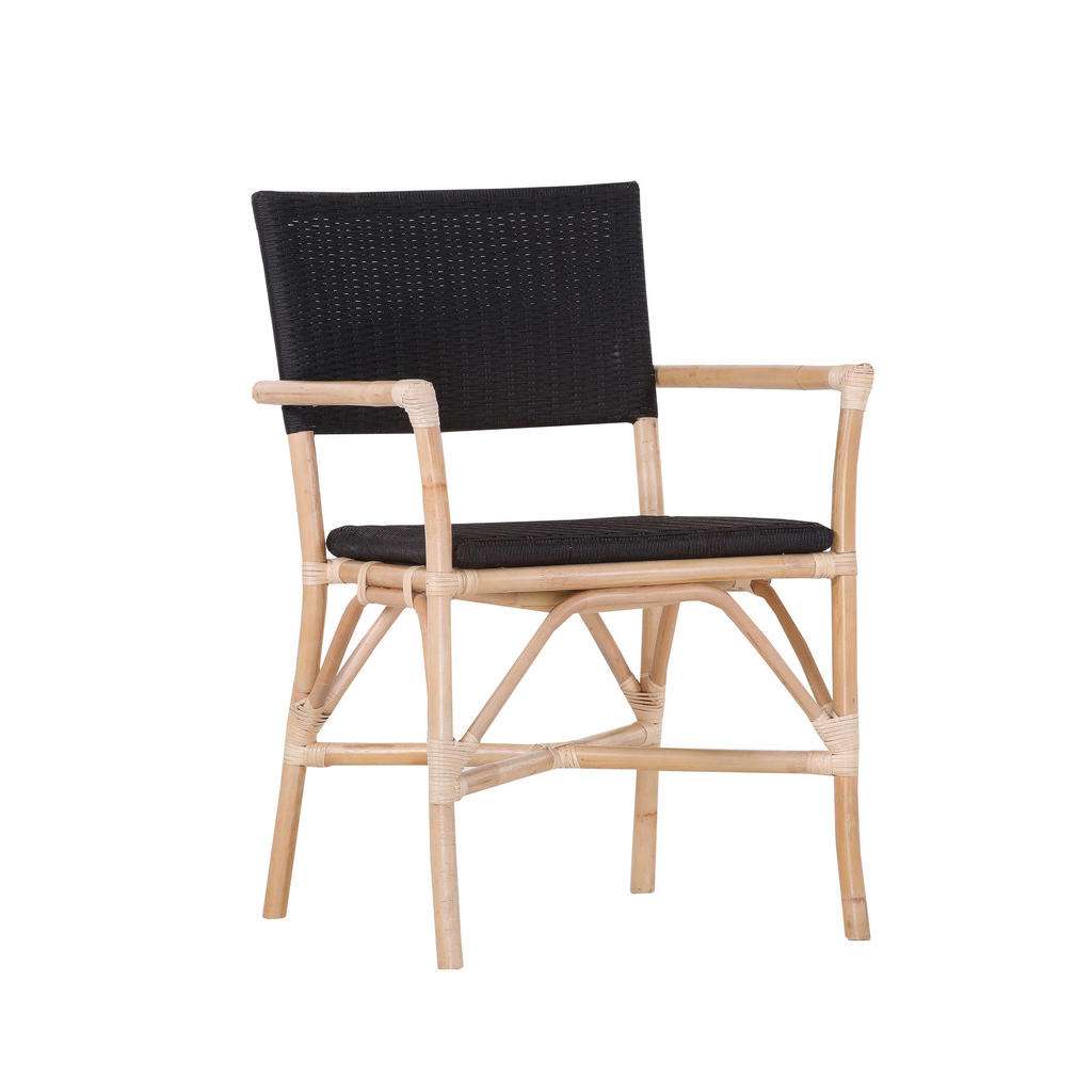 Carryhome ARMLEHNSTUHL Rattan Mehrfarbig, Schwarz