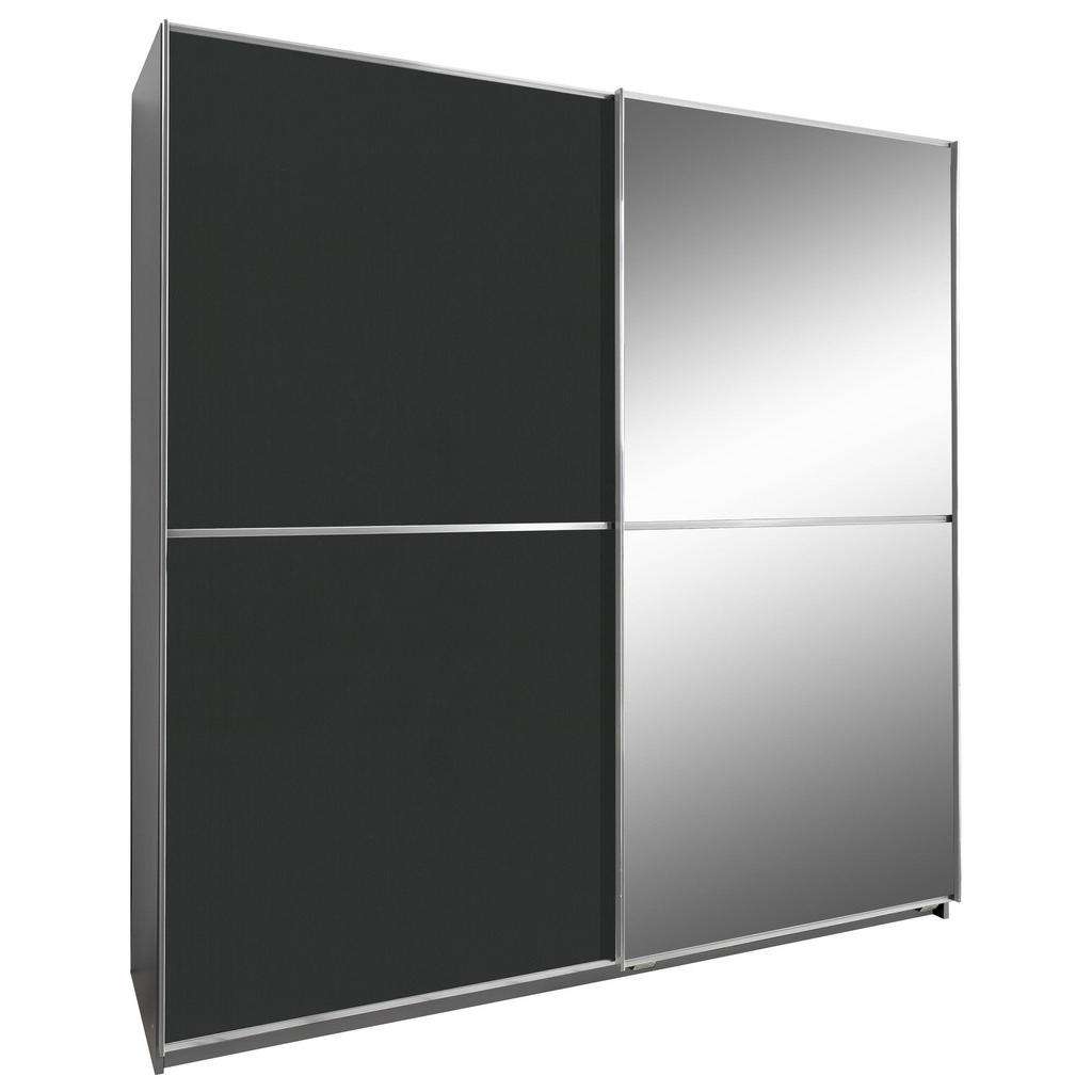 Xora SCHWEBETÜRENSCHRANK 2-türig Grau, Silber