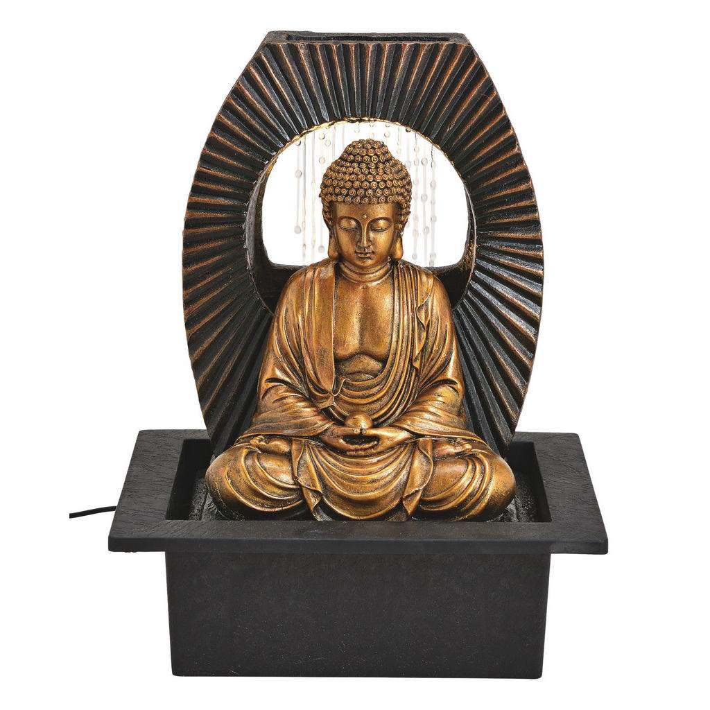 XXXL ZIMMERBRUNNEN, Gold, Schwarz