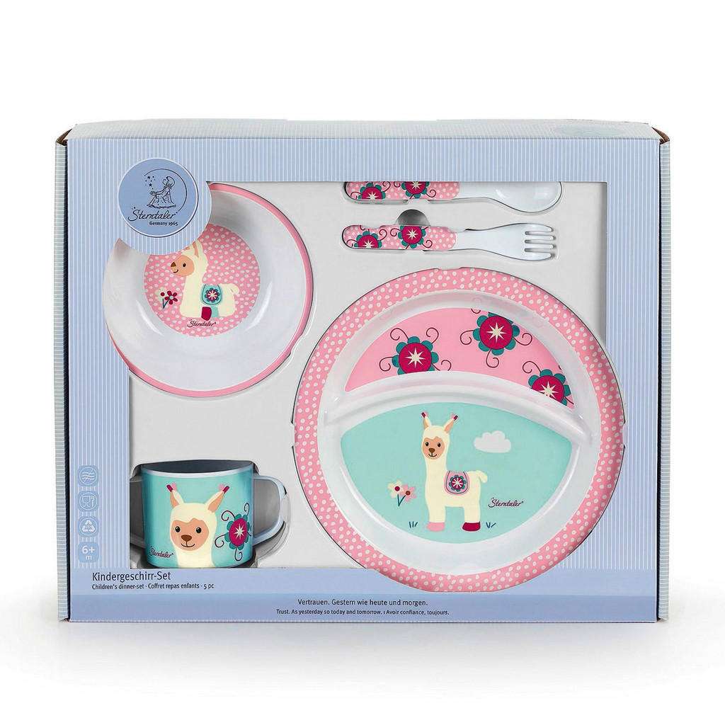 Sterntaler KINDERGESCHIRRSET, Rosa, Grün