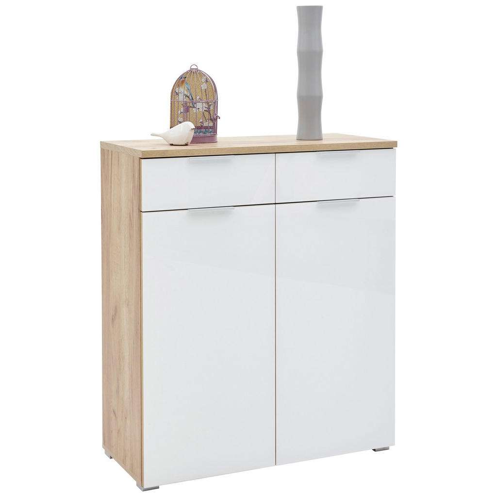 Voleo SCHUHSCHRANK Eiche Weiß, Braun