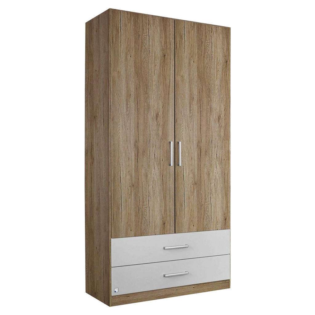 Carryhome DREHTÜRENSCHRANK 2-türig Weiß, Braun