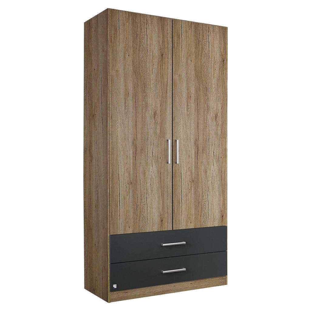 Carryhome DREHTÜRENSCHRANK 2-türig Grau, Braun