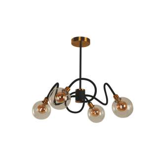 XXXL LED-HÄNGELEUCHTE, Schwarz, Gold
