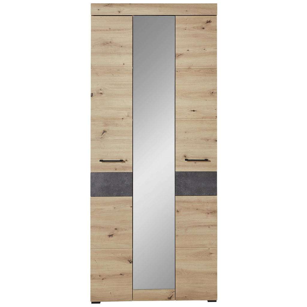 Voleo GARDEROBENSCHRANK foliert Grau, Braun