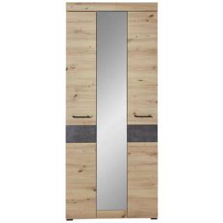 Voleo GARDEROBENSCHRANK foliert Grau, Braun