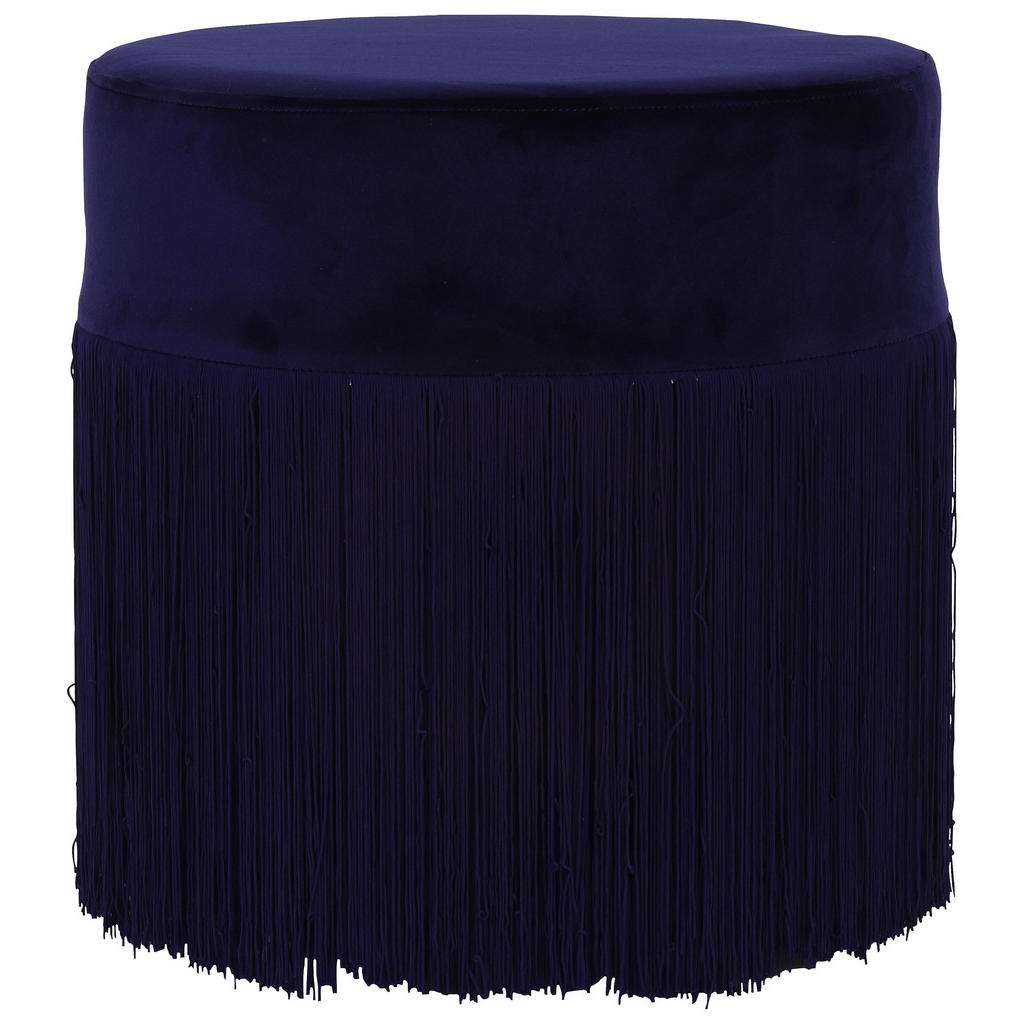 XXXL HOCKER Velours Blau