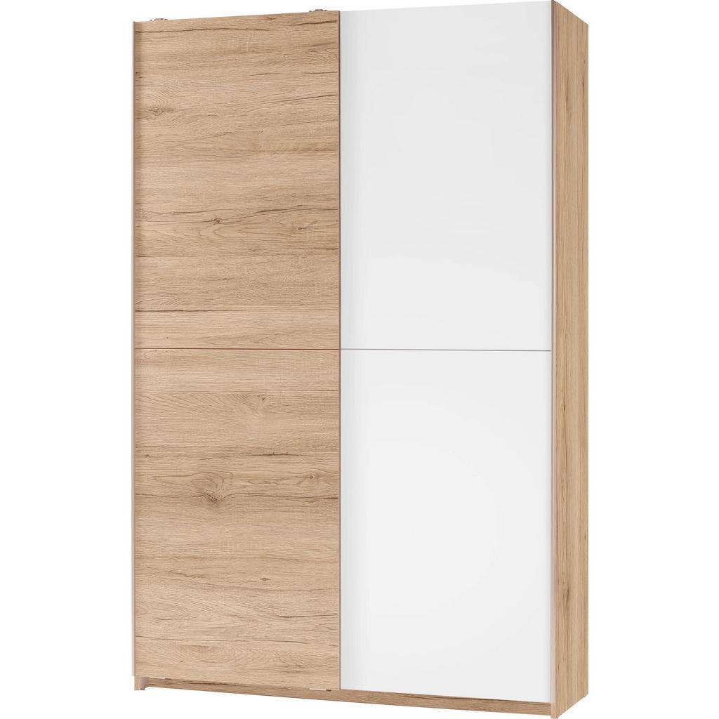 Carryhome MEHRZWECKSCHRANK matt Weiß, Braun