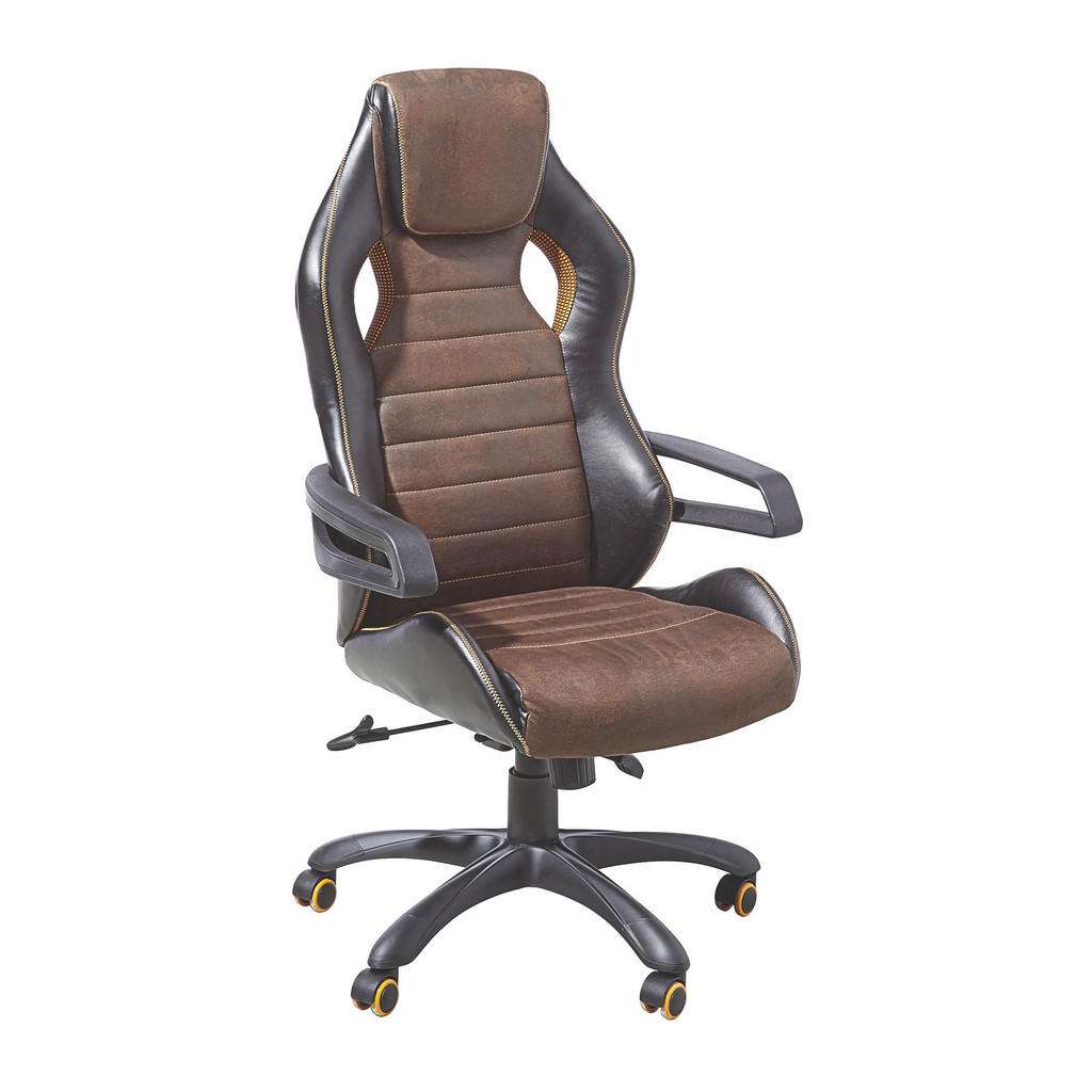 Xora CHEFSESSEL Lederlook Schwarz