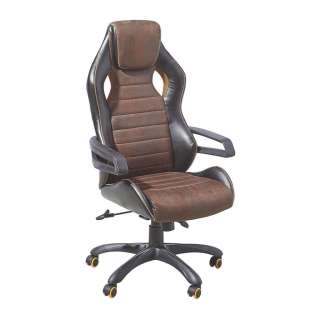 Xora CHEFSESSEL Lederlook Schwarz