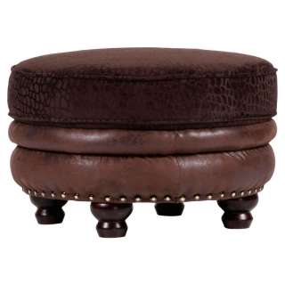 Carryhome HOCKER Lederlook, Mikrofaser braun