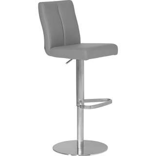 Novel BARHOCKER Lederlook Silber, Grau