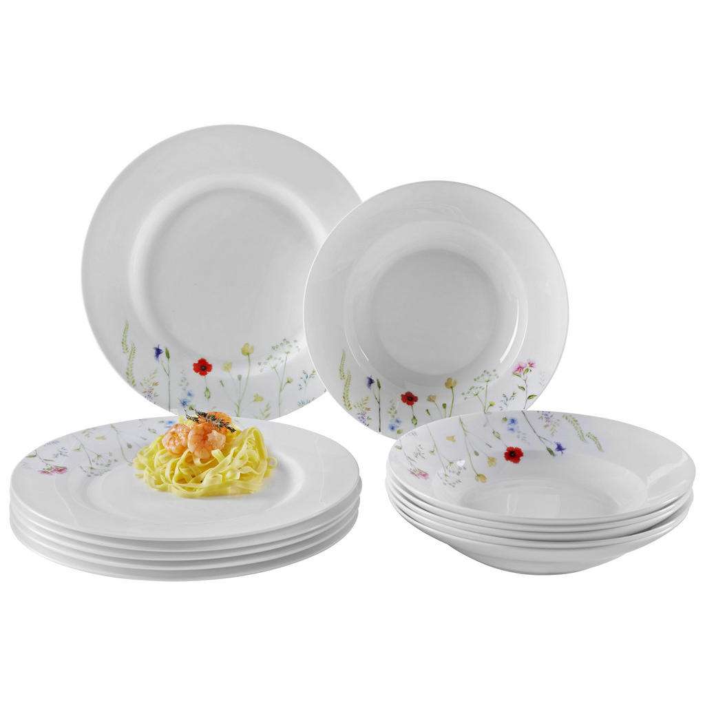 Novel Bone China TAFELSERVICE 12-teilig, Mehrfarbig