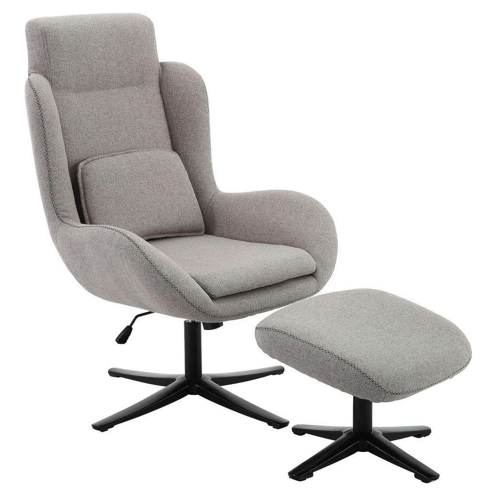 Carryhome RELAXSESSELSET Webstoff Relaxfunktion, Hocker, Weiß