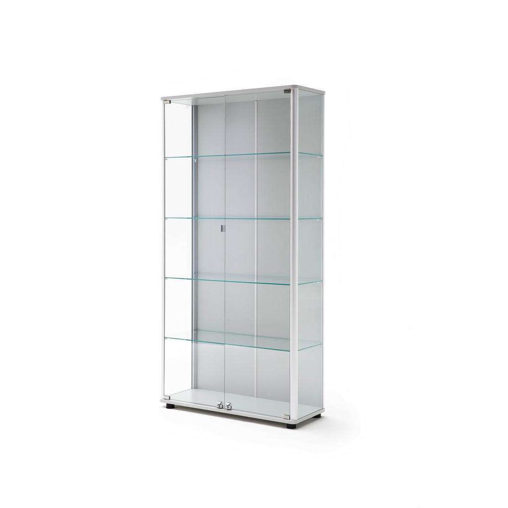 XXXL VITRINE Weiß, Grau