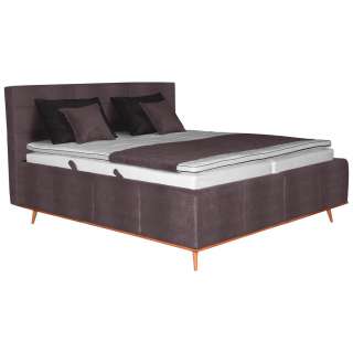 Carryhome POLSTERBETT Mikrofaser 200/200 cm, Braun