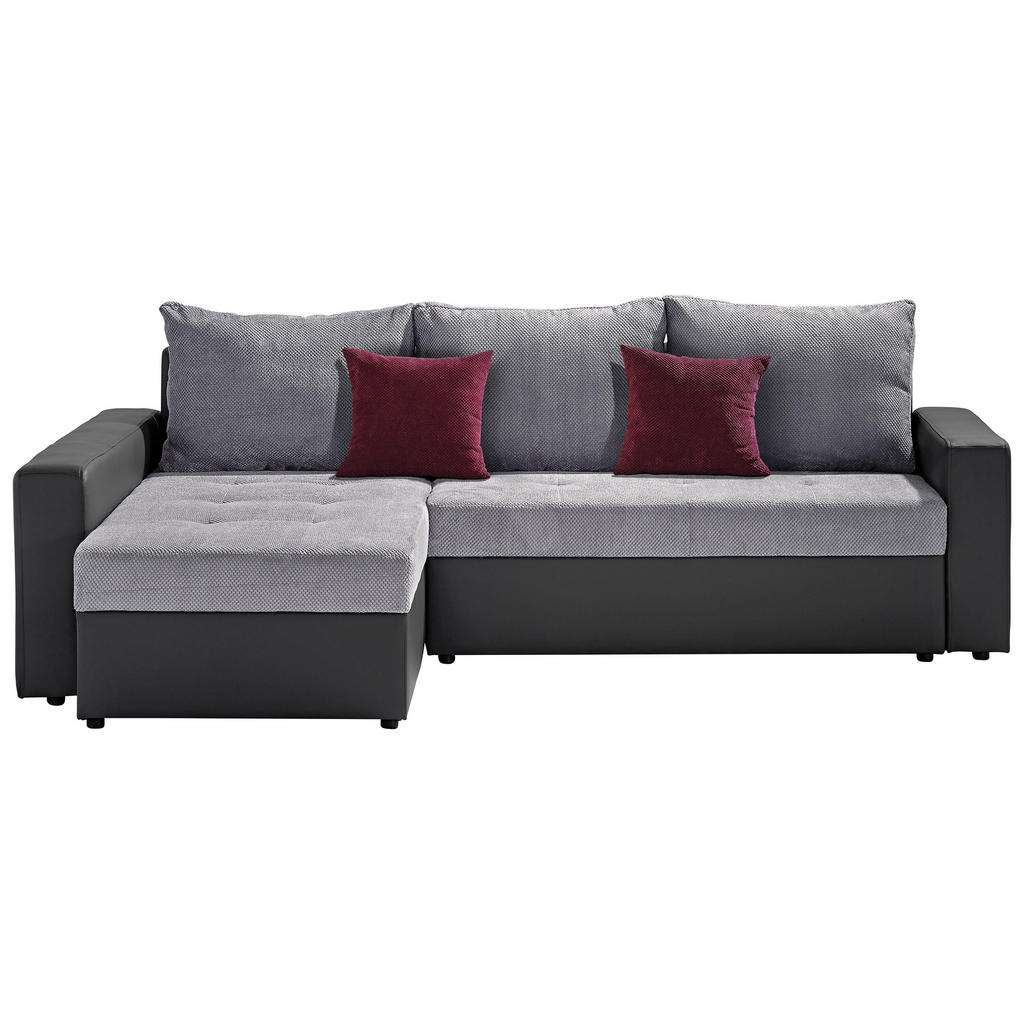 Ti`me WEBSTOFF ECKSOFA Grau, Grau Webstoff