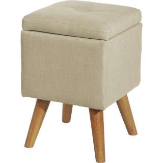 Carryhome HOCKER Mikrofaser Beige