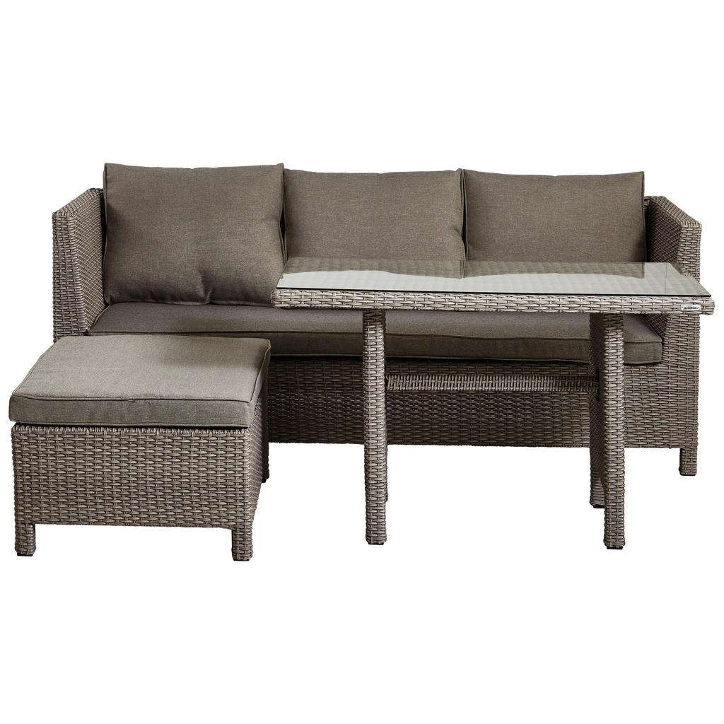 Ambia Garden DINING-LOUNGESET Braun Stahl