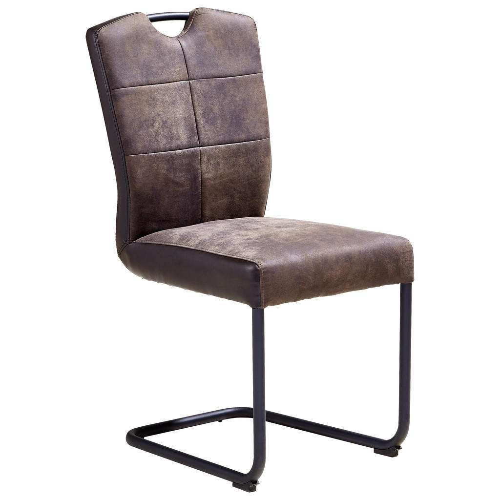 Novel SCHWINGSTUHL Lederlook, Mikrofaser Schwarz, Grau