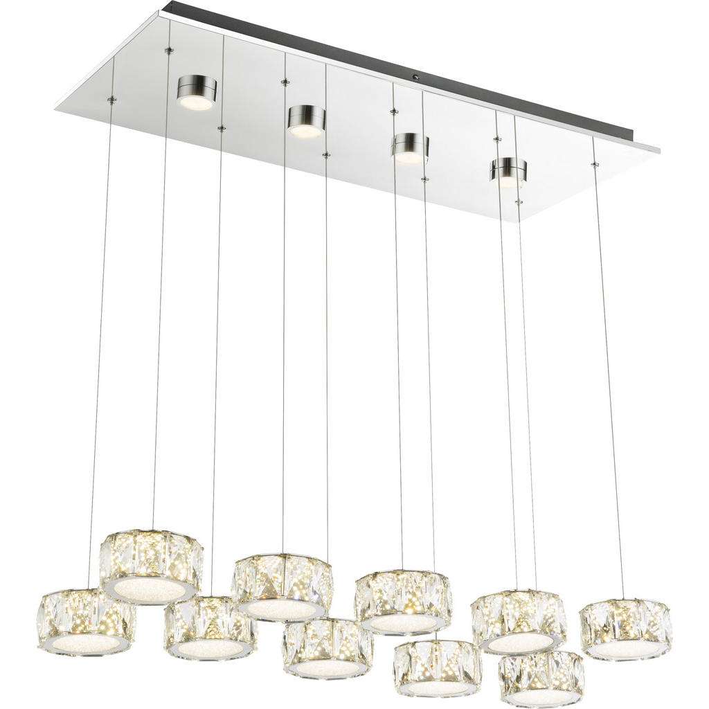 XXXL LED-HÄNGELEUCHTE, Silber, Weiß