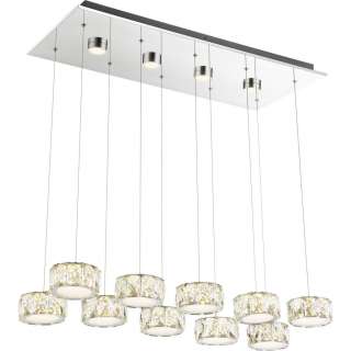 XXXL LED-HÄNGELEUCHTE, Silber, Weiß