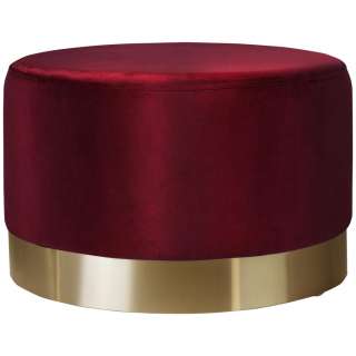 Xora HOCKER Samt Gold, Rot