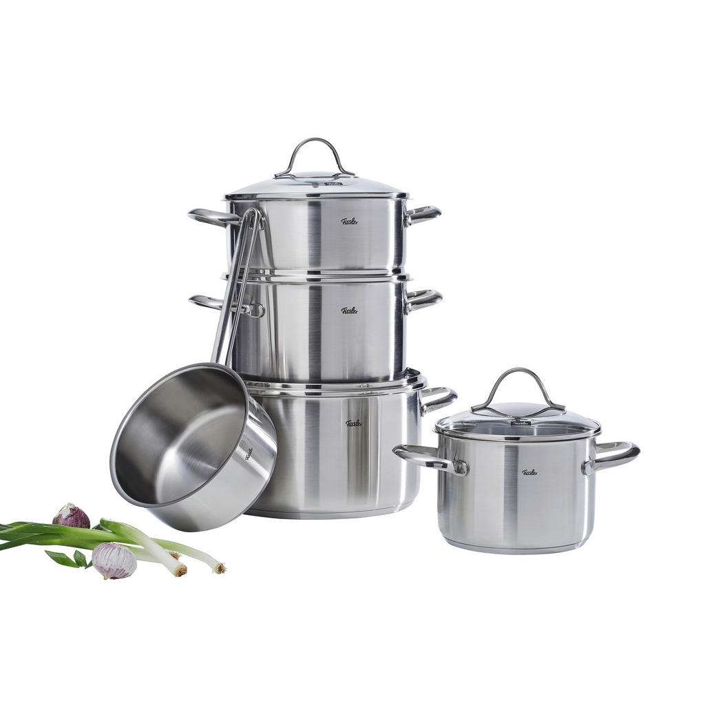 Fissler KOCHTOPFSET Edelstahl 5-teilig, Grau