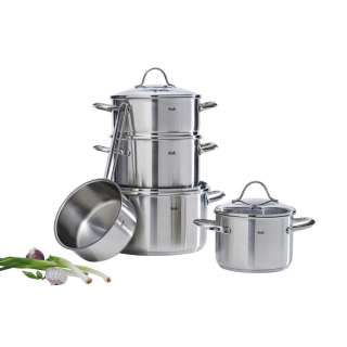 Fissler KOCHTOPFSET Edelstahl 5-teilig, Grau